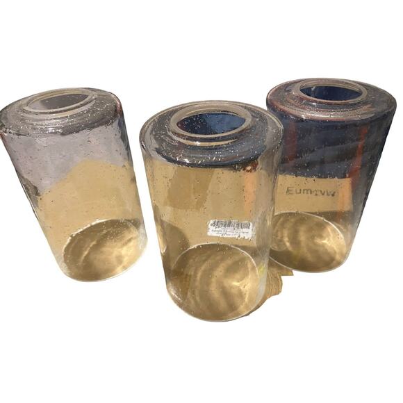 Pack Of 3 Clear Glass Bubble Pendant Lighting New In Box Pendants Only - Picture 5 of 5